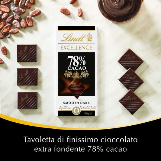 Lindt Excellence 78% Cacao Smooth Dark Chocolate 100g