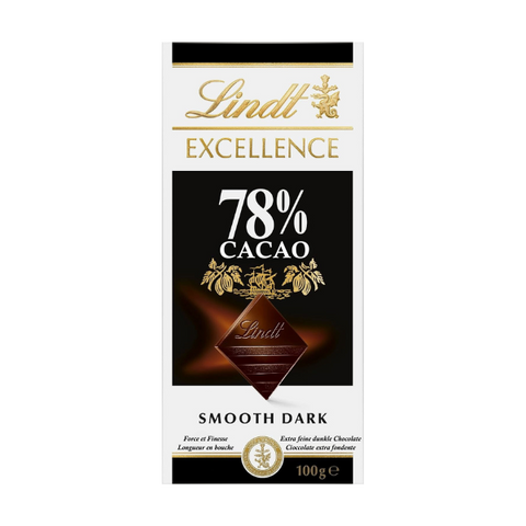 Lindt Excellence 78% Cacao Smooth Dark Chocolate 100g