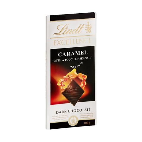 Lindt Excellence Dark Chocolate With Caramel & Sea Salt 100g