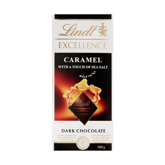 Lindt Excellence Dark Chocolate With Caramel & Sea Salt 100g