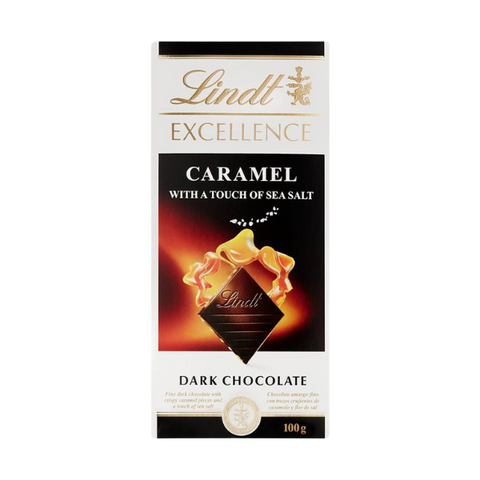 Lindt Excellence Dark Chocolate With Caramel & Sea Salt 100g