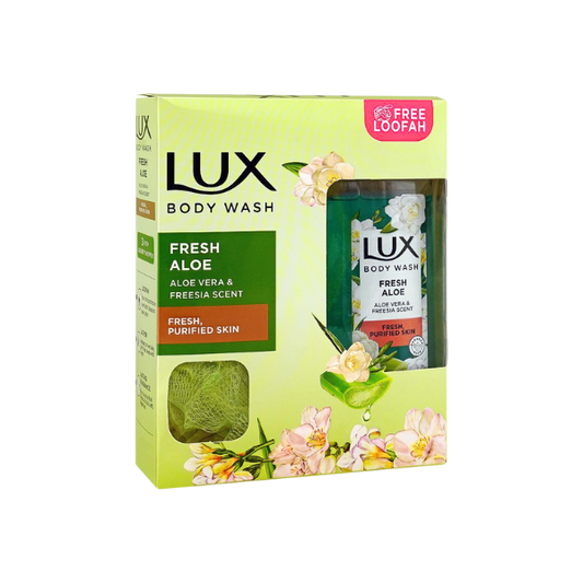 Lux Fresh Aloe Body Wash With Free Loofah 250ml