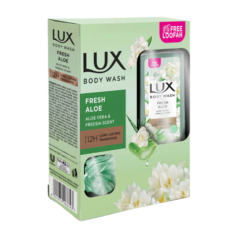 Lux Fresh Aloe Body Wash With Free Loofah 520ml