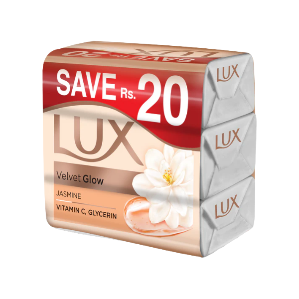 Lux Velvet Glow Jasmine White Soap Trio Pack 3x128g