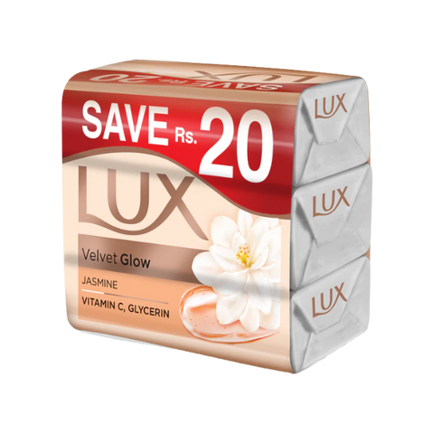 Lux Velvet Glow Jasmine White Soap Trio Pack 3x128g