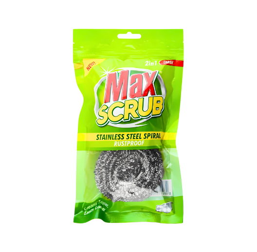 MAX SCRUB STAINLESS STEEL SPIRAL 2IN1 L JUMBO