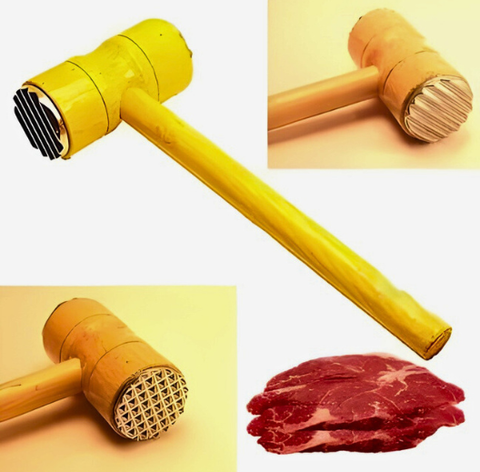 MEAT HAMMER WOODEN 2 SIDE