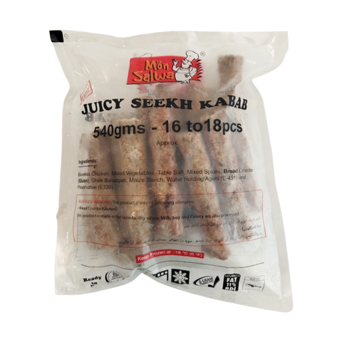 MON SALWA JUICY SEEKH KABAB 18PCS 540GM