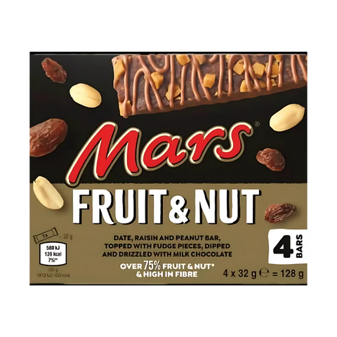 Mars Fruit And Nut Chocolate 4 Bars 128g