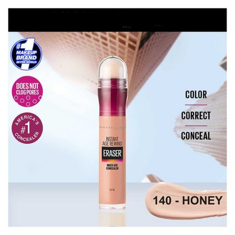 Maybelline Instant Eraser Multi Use Concealer Full Coverage 140 Honey Shade 6ml