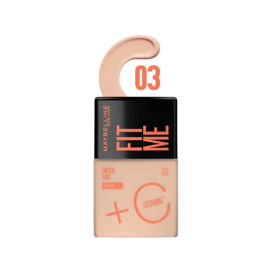 Maybelline Fit Me Fresh Tint With SPF 50 & Vitamin C Natural Coverage Foundation Shade 03 30ml