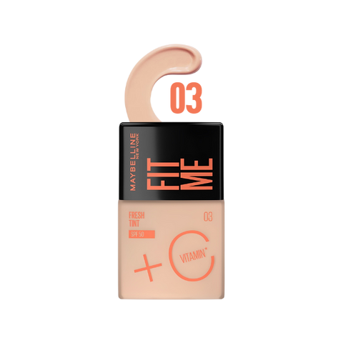 Maybelline Fit Me Fresh Tint With SPF 50 & Vitamin C Natural Coverage Foundation Shade 03 30ml