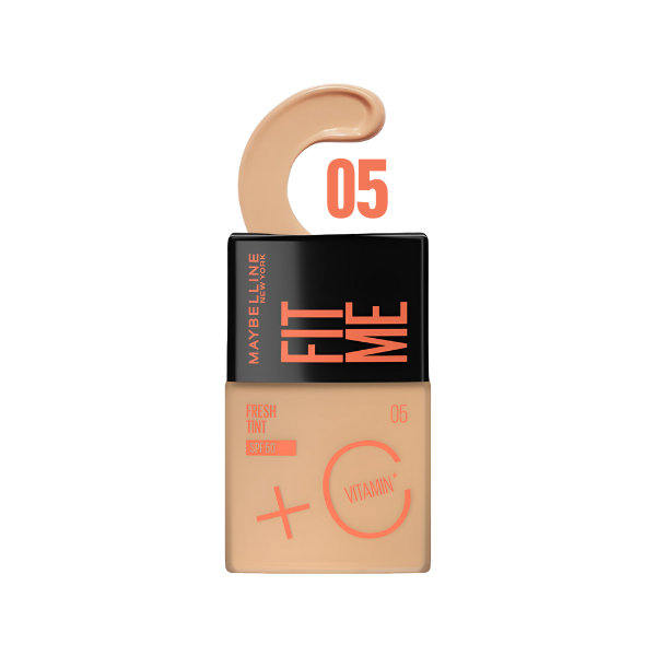 Maybelline Fit Me Fresh Tint With SPF 50 & Vitamin C Natural Coverage Foundation Shade 05 30ml