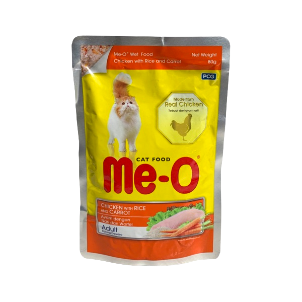 Me-o Cat Food Chicken Rice And Carrot Jelly 80g