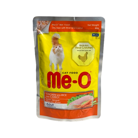Me-o Cat Food Chicken Rice And Carrot Jelly 80g
