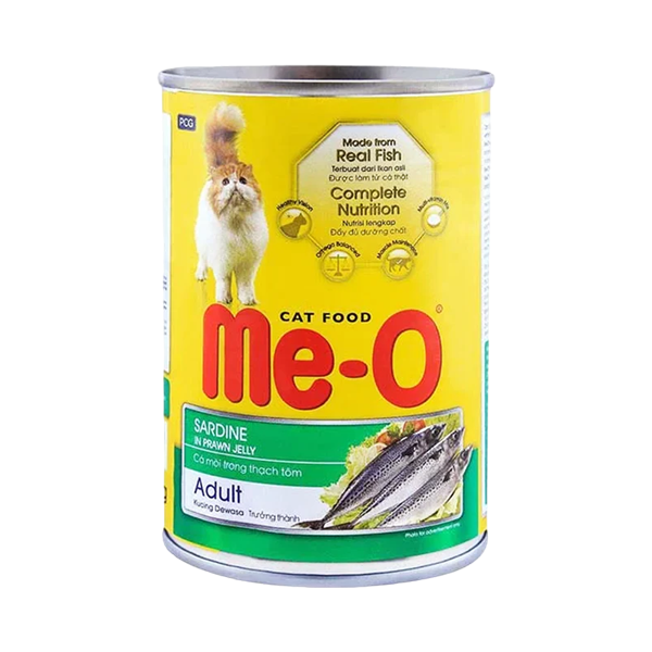 Me-o Cat Food Sardine In Prawn Jelly 400g Tin