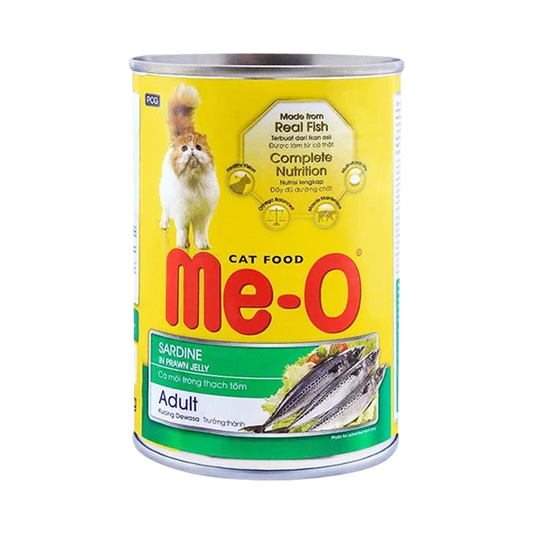 Me-o Cat Food Sardine In Prawn Jelly 400g Tin