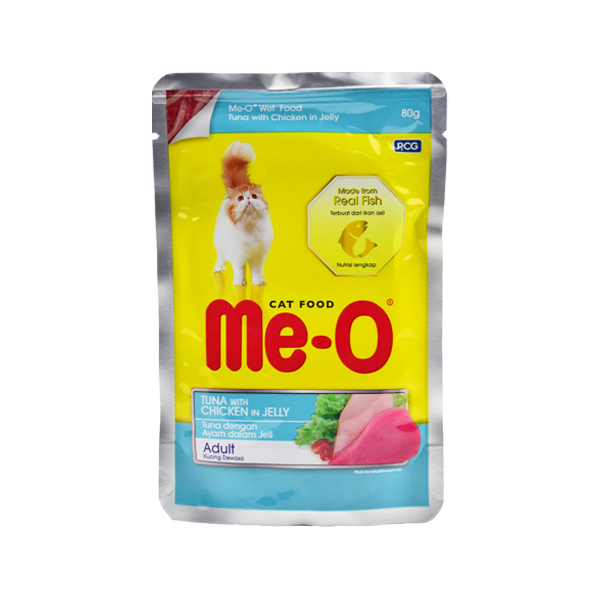 Me-o Cat Food Tuna With Chicken Jelly 80g