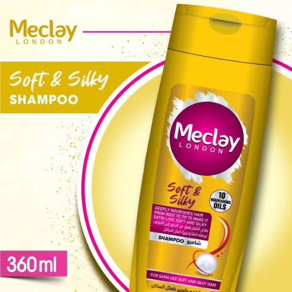 Meclay London 10 Nourishing Oils Soft And Silky Hair Shampoo 360ml