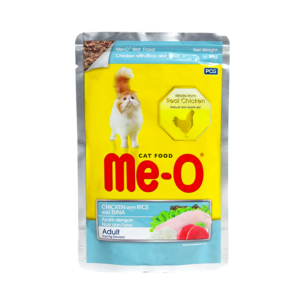 Me-o cat food Chicken Rice And Tuna Jelly 80g