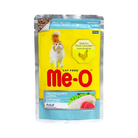 Me-o cat food Chicken Rice And Tuna Jelly 80g