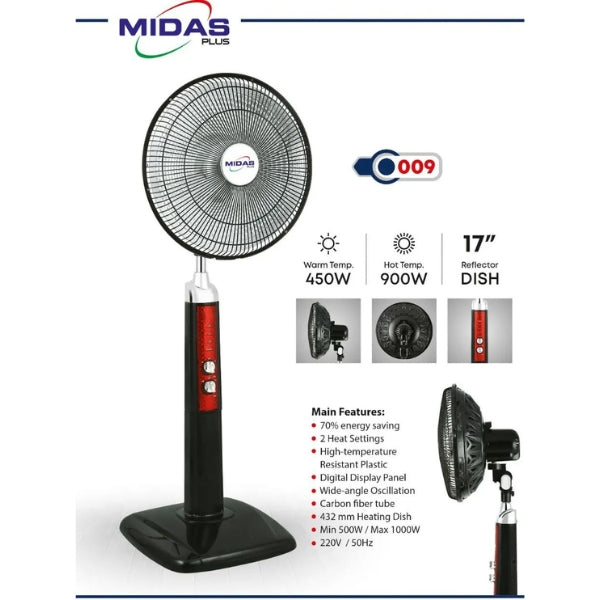 Midas Plus Fury Heater 1000W