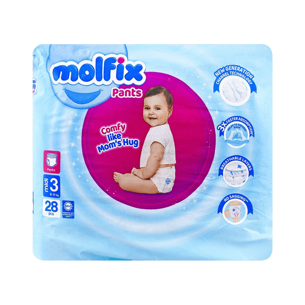 Molfix Baby Diaper Midi 3 - 28Pcs