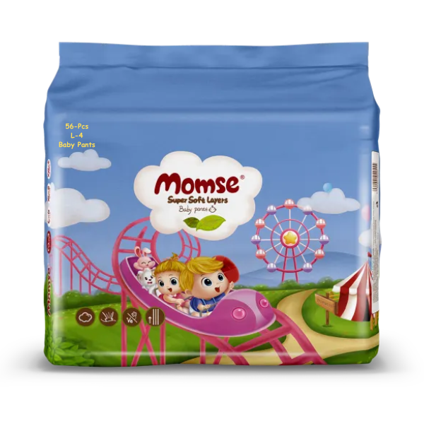 Momse Baby Pants L-4 56Pcs