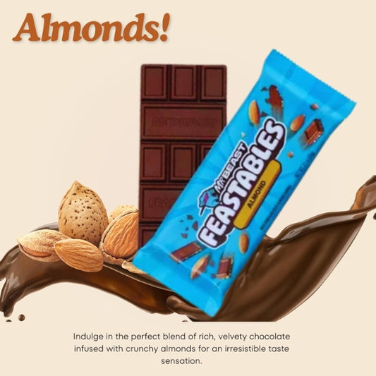 Mr Beast Feastables Chocolate With Almond 60g