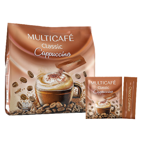 Multicafe Classic Cappuccino Coffee 20 Sachets X 25g