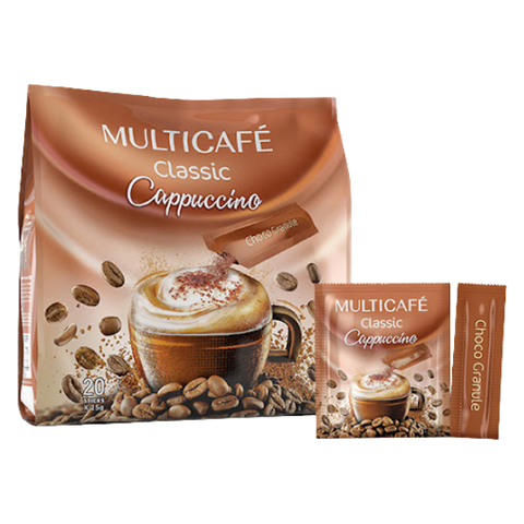 Multicafe Classic Cappuccino Coffee 20 Sachets X 25g