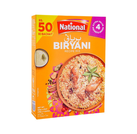 NATIONAL BIRYANI RECIPE MIX 156G 1X4 PACK