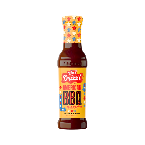 NATIONAL DRIZZL AMERICAN BBQ SAUCE 325G