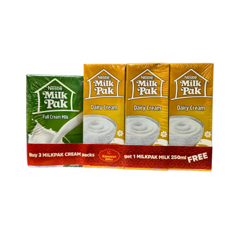 NESTLE BUY 3 CREAM + MILK PAK 250ML FREE