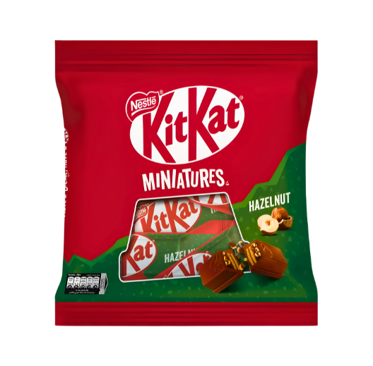 NESTLE KITKAT HAZELNUT MINIATURES 96.3GM POUCH