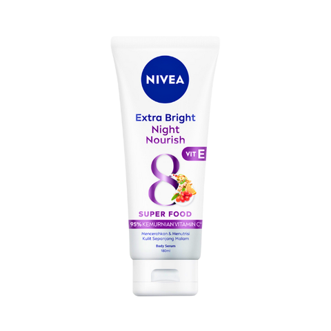 NIVEA EXTRA BRIGHT NIGHT NOURISH VIT E BODY SERUM 180ML