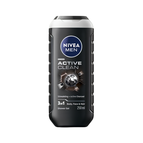 NIVEA MEN ACTIVE CLEAN 3IN1 SHOWER GEL 250ML