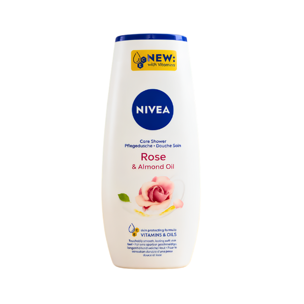 NIVEA ROSE & ALMOND OIL BODY WASH 250ML