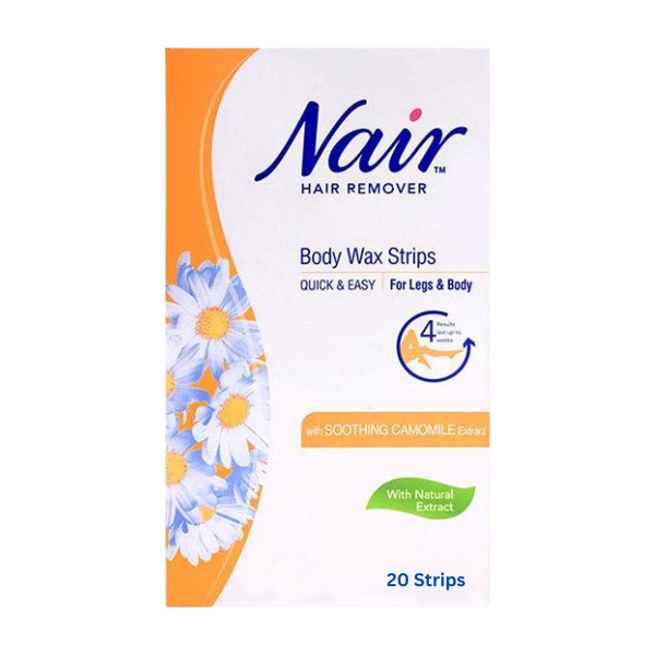 Nair Body Wax Strips With Soothing Camomile 20Pcs