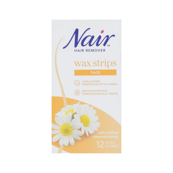 Nair Face Hair Remover Wax Strips 12Pcs