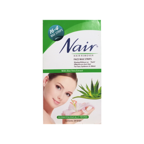 Nair Face Wax Strips With Aloe Vera Extract 20Pcs