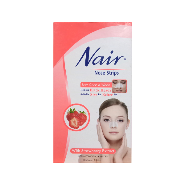 Nair Nose Strips With Strawberry Extract 6Pcs