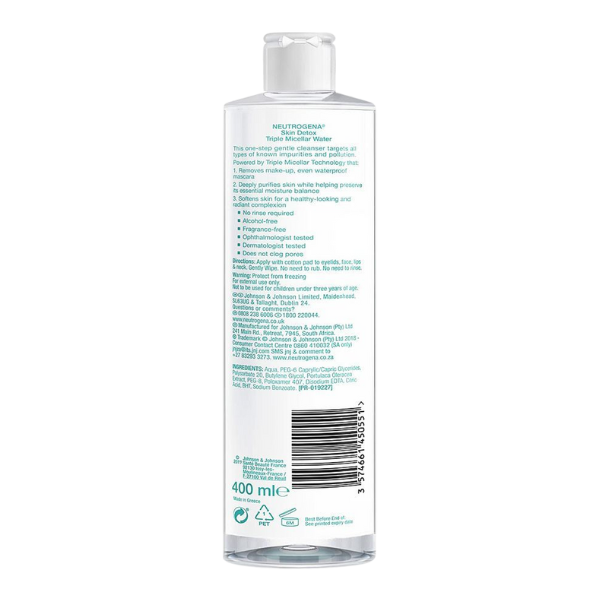 Neutrogena Skin Detox Triple Micellar Water 400ml