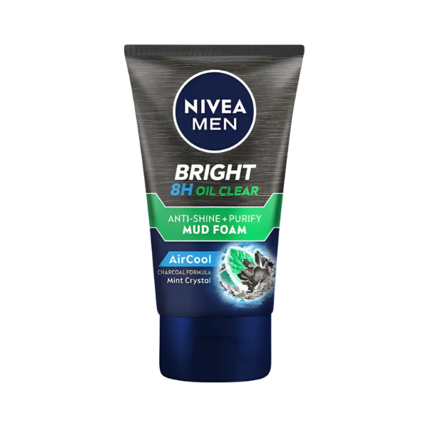 Nivea Men Bright Mud Foam Air Cool Face Wash 100ml
