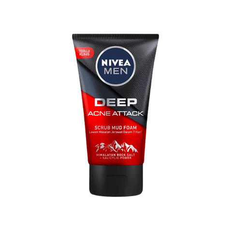 Nivea Men Deep Acne Attack Scrub Mud Foam 100ml