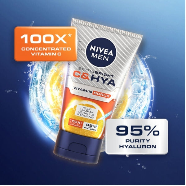 Nivea Men Extra Bright C & HYA Vitamin C Scrub 100ml