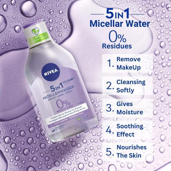 Nivea Micellar Water Makeup Remover 5in1 400ml