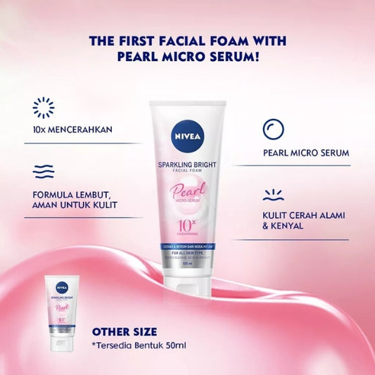 Nivea Sparkling Bright Facial Foam Pearl Micro Serum 100ml