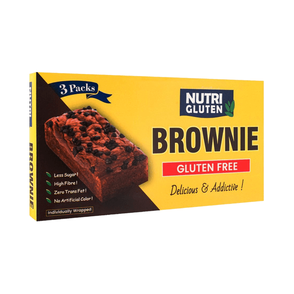 Nutri Gluten Free Brownie Chocolate Chip 3 Pack 100g