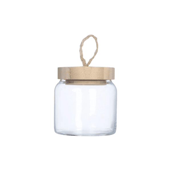PASABAHCE WOODY GLASS JAR WITH LID - Nazar Jan's Supermarket